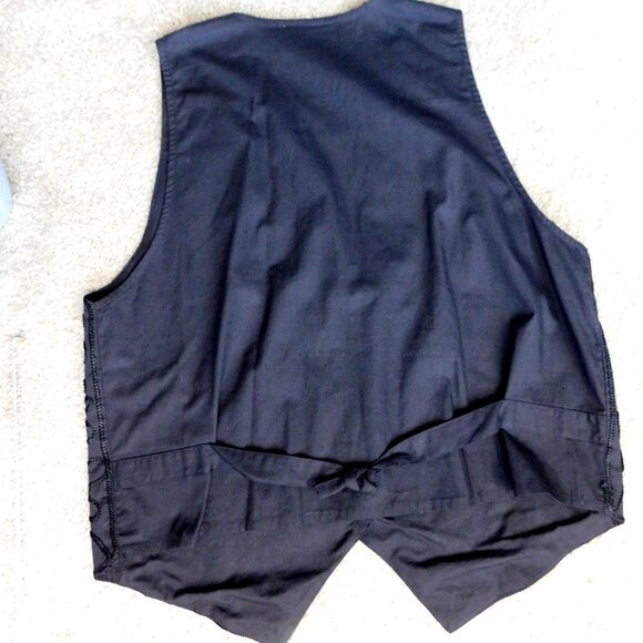 Black Beaded Cotton Vest  Victoria Jones Women's  Petites PL - Picture 7 of 7